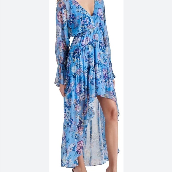 Steve Madden Dresses & Skirts - STEVE MADDEN Floral Blue Maxi Dress